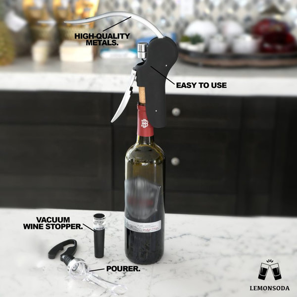 Lemonsoda Screwpull Lever Wine Bottle Opener Set Corkscrew Wine